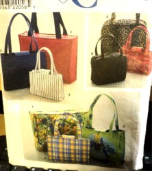 8331 HANDBAGS, PURSES 2-3 SIZES,, TOTE BAG PATTERN
